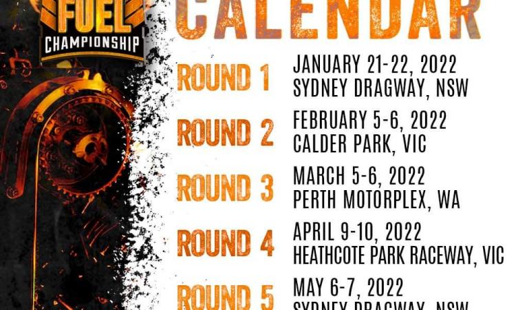 Top Fuel Australia calendar 